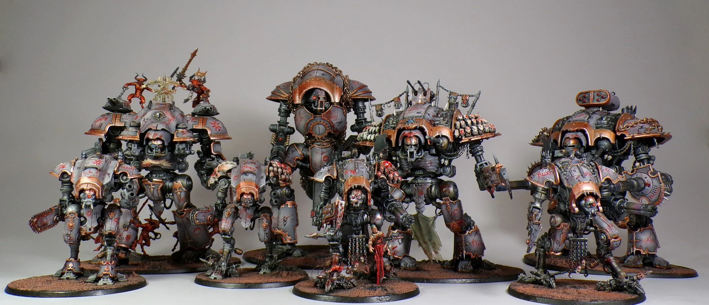 ★塗装済み美品★ ウォーハンマーWarhammer Chaos Knight カオス ナイト デセクレイター、カオス ナイト、ウォーハンマー